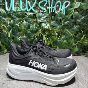 Hoka One One Womens Bondi 9 1162016 BWHT Black Running Shoes  Size 9 2E
